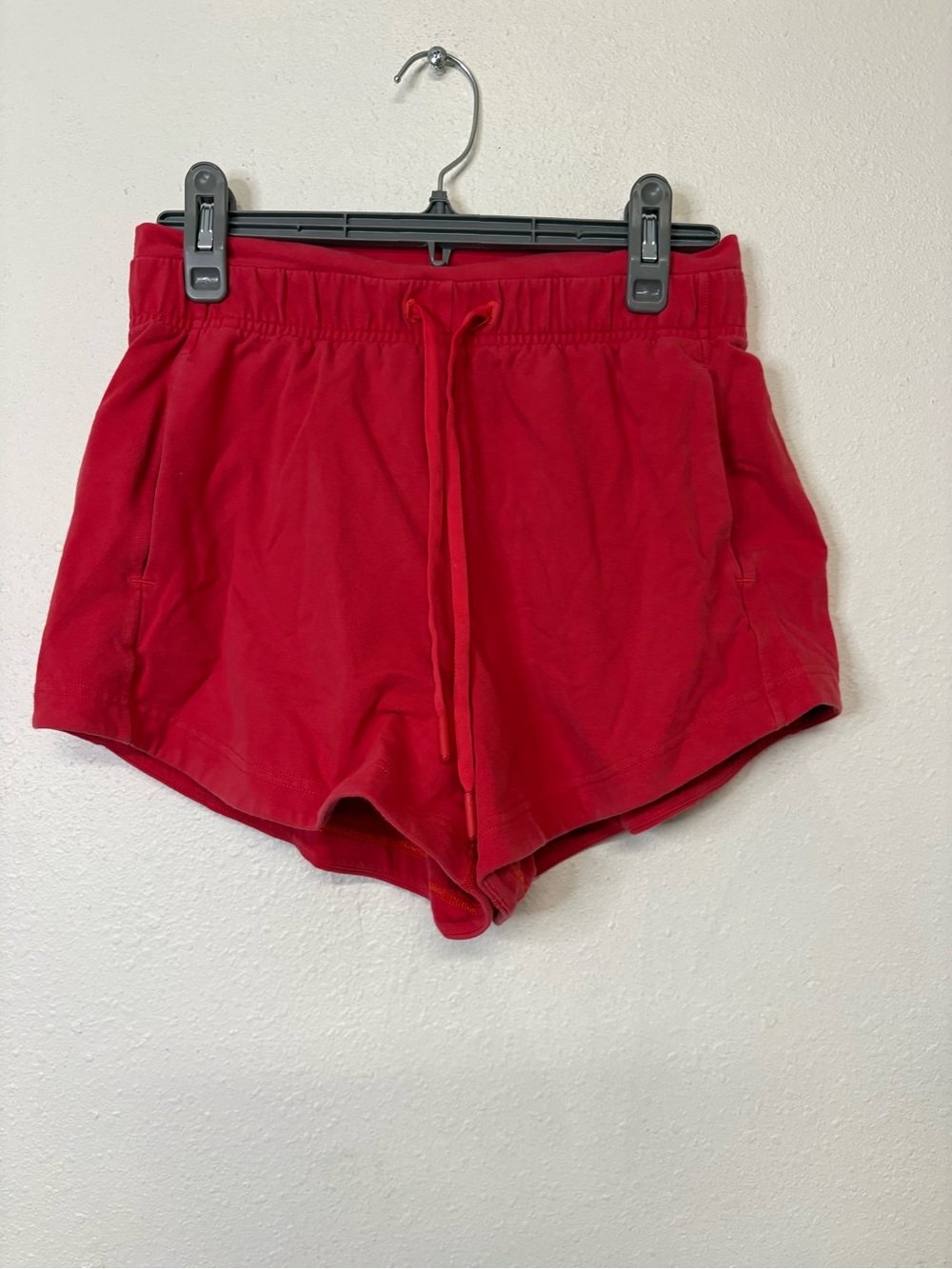 LULUEMON Red Women's Drawstring Lounge Shorts